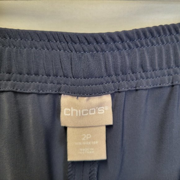Chico's Women's Size 2P (US Size 12P) Pants Blue Pull On - Picture 5 of 6